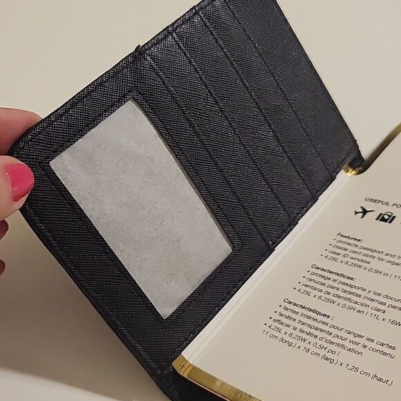 PASSPORT WALLET CREDIT CARD MAGENETIC CLOSE HOLDER COVER UPGRADE ME NEW NWT - Picture 6 of 13